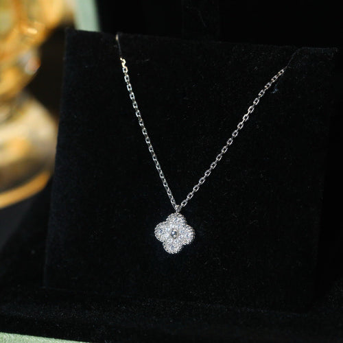 [TOP]CLOVER MINI 9.5MM PENDANT DIAMOND NECKLACE