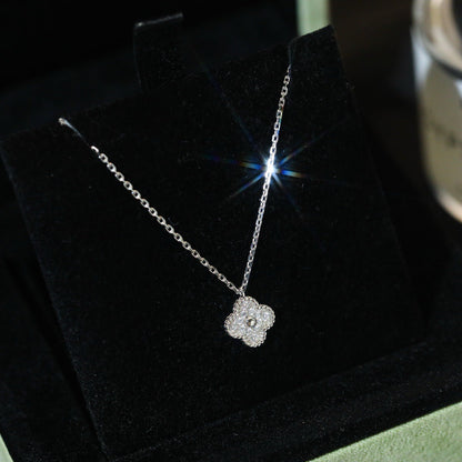 [Aurelle Style]CLOVER MINI 9.5MM PENDANT DIAMOND NECKLACE