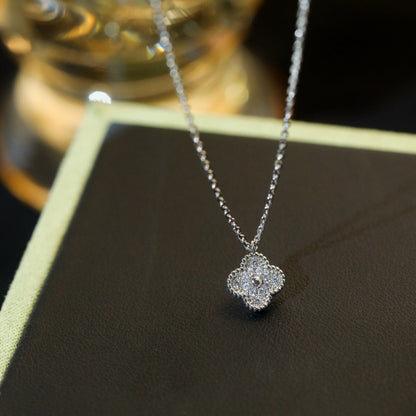 [Aurelle Style]CLOVER MINI 9.5MM PENDANT DIAMOND NECKLACE