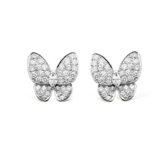 [Aurelle Style]BUTTERFLY ALL DIAMOND EARRINGS
