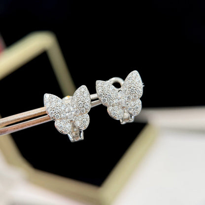 [Aurelle Style]BUTTERFLY ALL DIAMOND EARRINGS