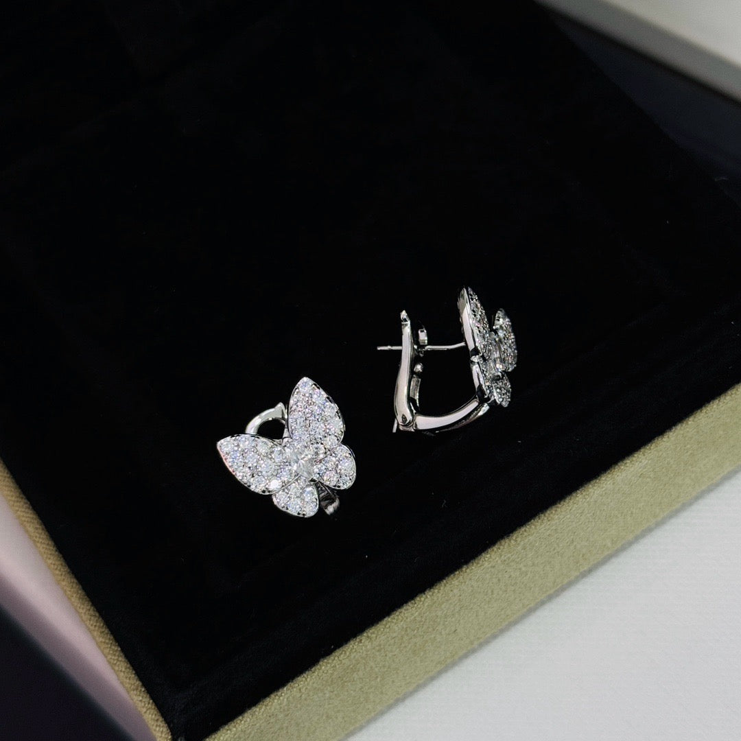 [Aurelle Style]BUTTERFLY ALL DIAMOND EARRINGS