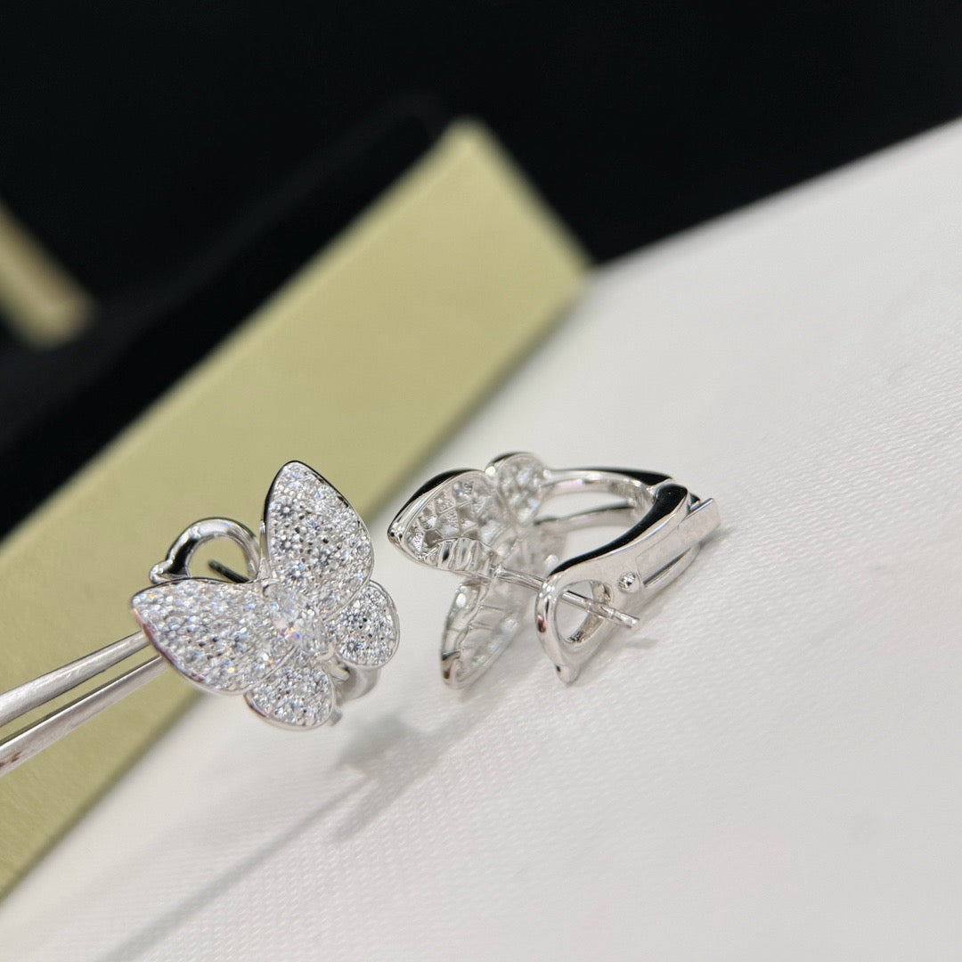[Aurelle Style]BUTTERFLY ALL DIAMOND EARRINGS