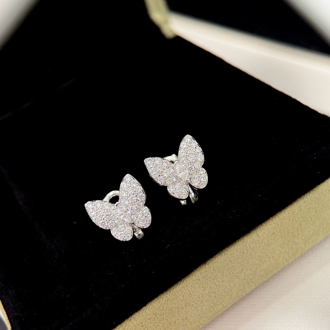 [Aurelle Style]BUTTERFLY ALL DIAMOND EARRINGS