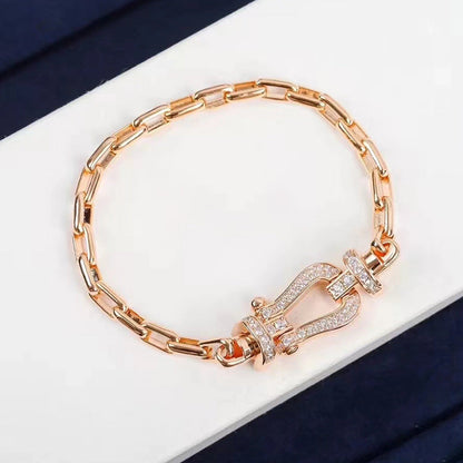 [Aurelle Style]FORCE LARGE HORSESHOE CLASP  METAL BRACELET