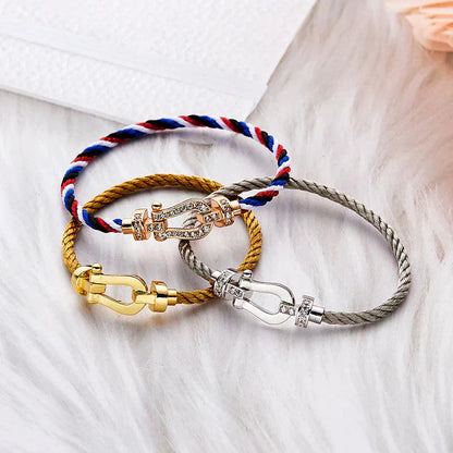 [Aurelle Style]FORCE LARGE HORSESHOE NO DIAMOND BRACELET GOLD