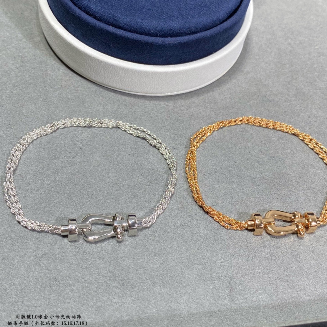 [Aurelle Style]FORCE SMALL HORSESHOE  DIAMOND CHAIN ROPE BRACELET