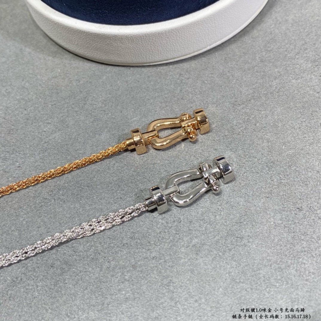 [Aurelle Style]FORCE SMALL HORSESHOE  DIAMOND CHAIN ROPE BRACELET