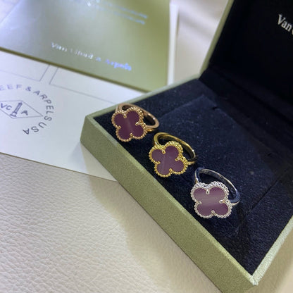 [Aurelle Style]CLOVER  PURPLE VIOLET RING