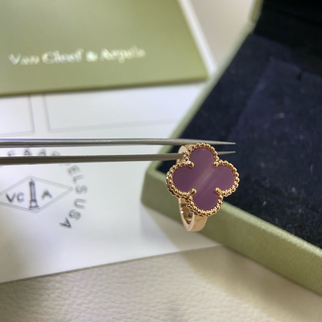 [Aurelle Style]CLOVER  PURPLE VIOLET RING