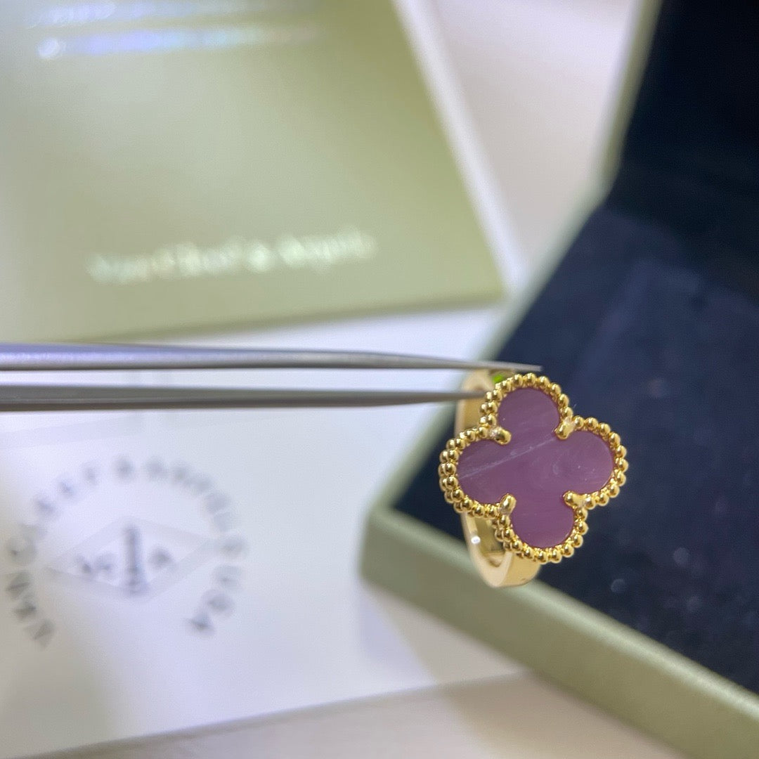 [Aurelle Style]CLOVER  PURPLE VIOLET RING