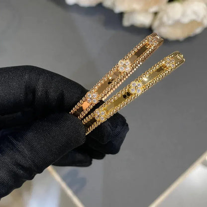[Aurelle Style]CLOVER BRACELET 4MM DIAMONDS