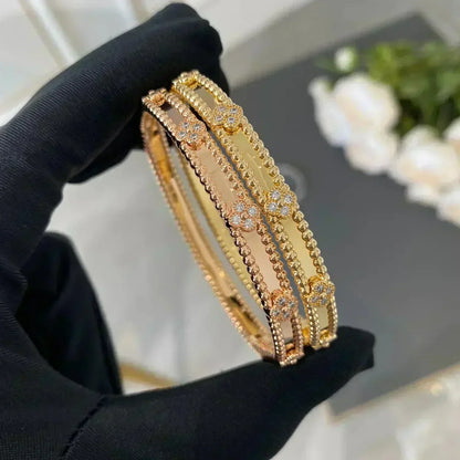 [Aurelle Style]CLOVER BRACELET 4MM DIAMONDS