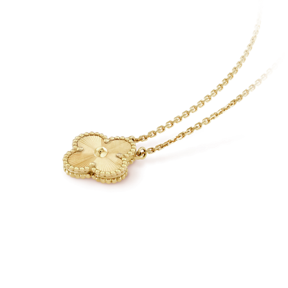 [Aurelle Style]CLOVER 15MM LASER NECKLACE