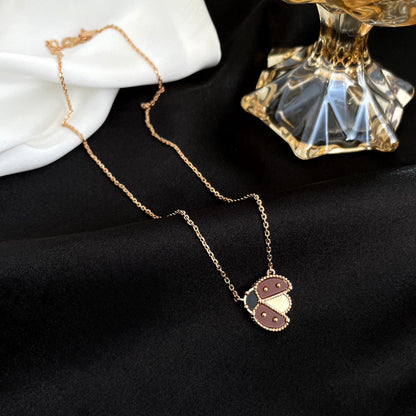 [Aurelle Style]LUCKY  CARNELIANS LADYBUG NECKLACE