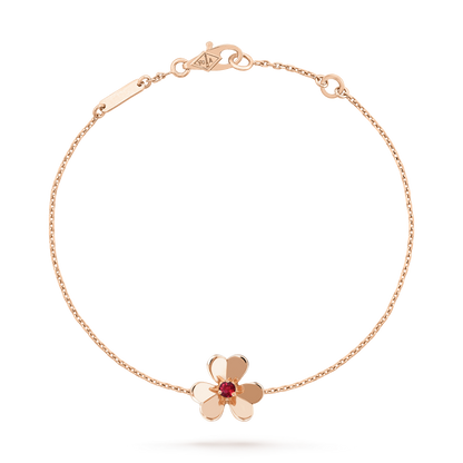 [Aurelle Style]FRIVOLE GOLD FLOWER PINK MALACHITE BRACELET