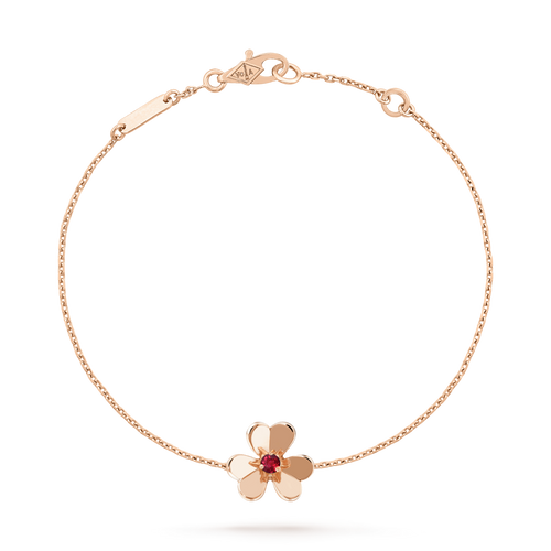 [Aurelle Style]FRIVOLE GOLD FLOWER PINK MALACHITE BRACELET