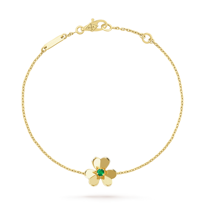 [Aurelle Style]FRIVOLE GOLD FLOWER PINK MALACHITE BRACELET