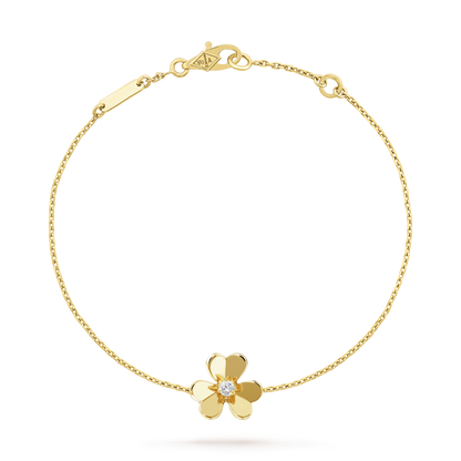 [Aurelle Style]FRIVOLE GOLD FLOWER PINK MALACHITE BRACELET