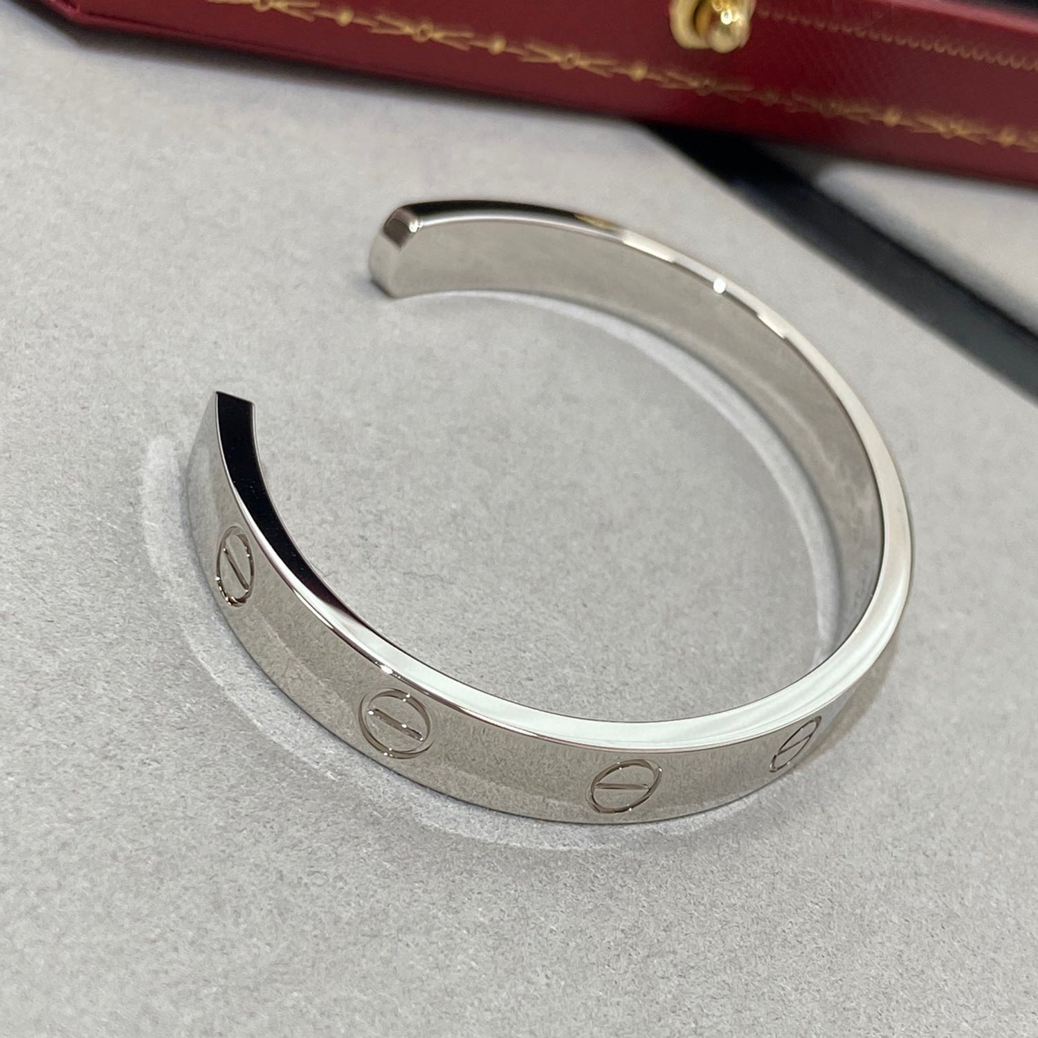 [Aurelle Style]LOVE BRACELET 6.1MM 1 DIAMOND OPEN CUFF