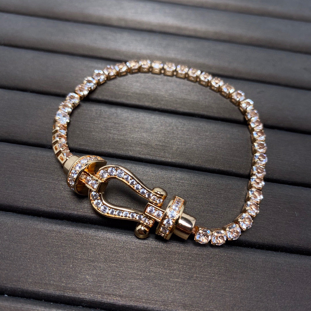 [Aurelle Style]FORCE  HORSESHOE  DIAMOND TENNIS BRACELET
