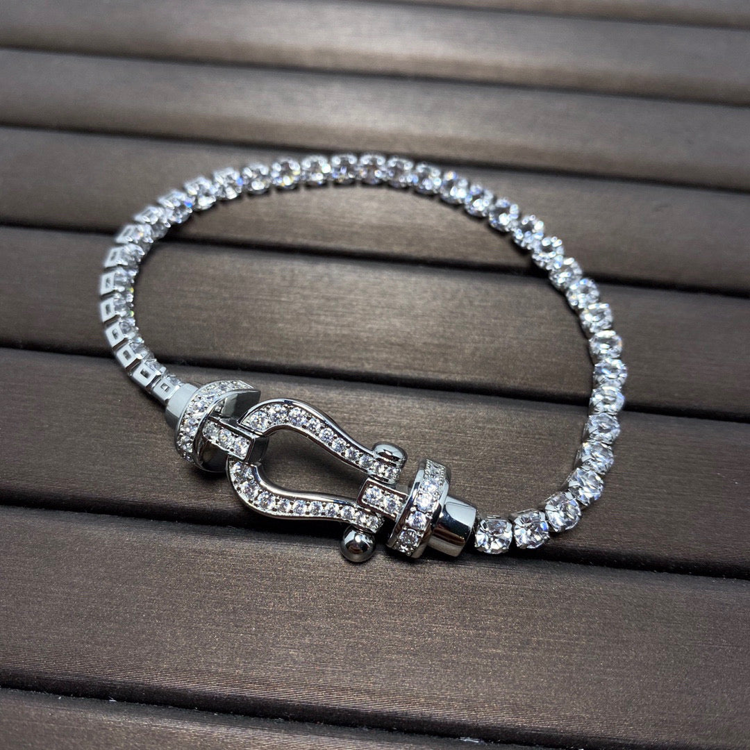 [Aurelle Style]FORCE  HORSESHOE  DIAMOND TENNIS BRACELET