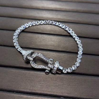 [Aurelle Style]FORCE  HORSESHOE  DIAMOND TENNIS BRACELET