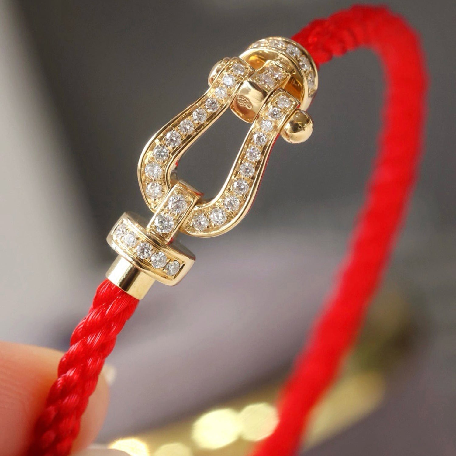[Aurelle Style]FORCE LARGE HORSESHOE FULL DIAMOND BRACELET ROSE GOLD