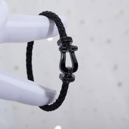 [Aurelle Style]FORCE LARGE SERIES HORSESHOE BLACK SAMURAI BRACELET