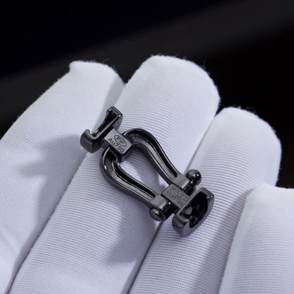 [Aurelle Style]FORCE LARGE SERIES HORSESHOE BLACK SAMURAI BRACELET