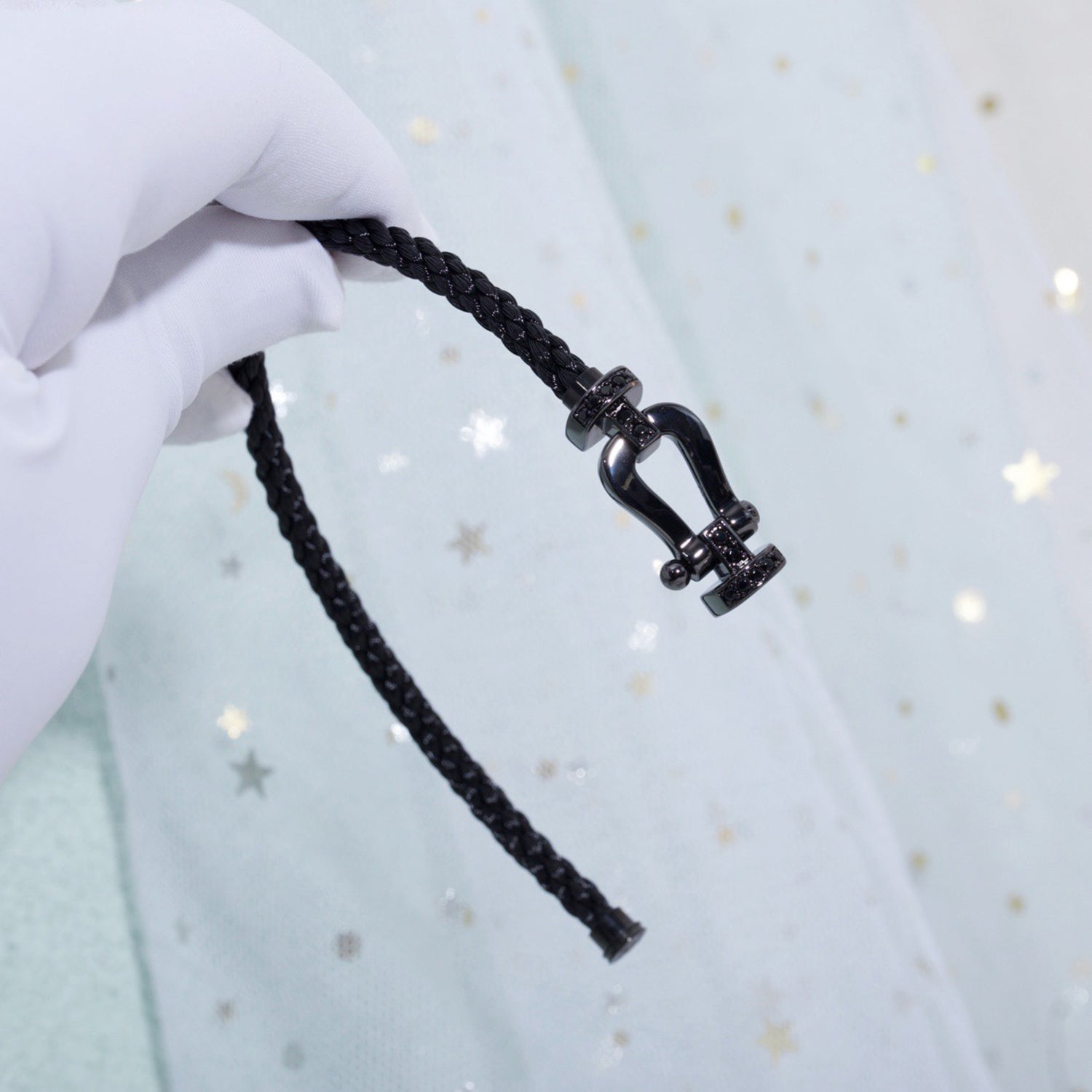 [Aurelle Style]FORCE LARGE SERIES HORSESHOE BLACK SAMURAI BRACELET