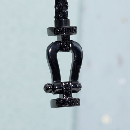 [Aurelle Style]FORCE LARGE SERIES HORSESHOE BLACK SAMURAI BRACELET