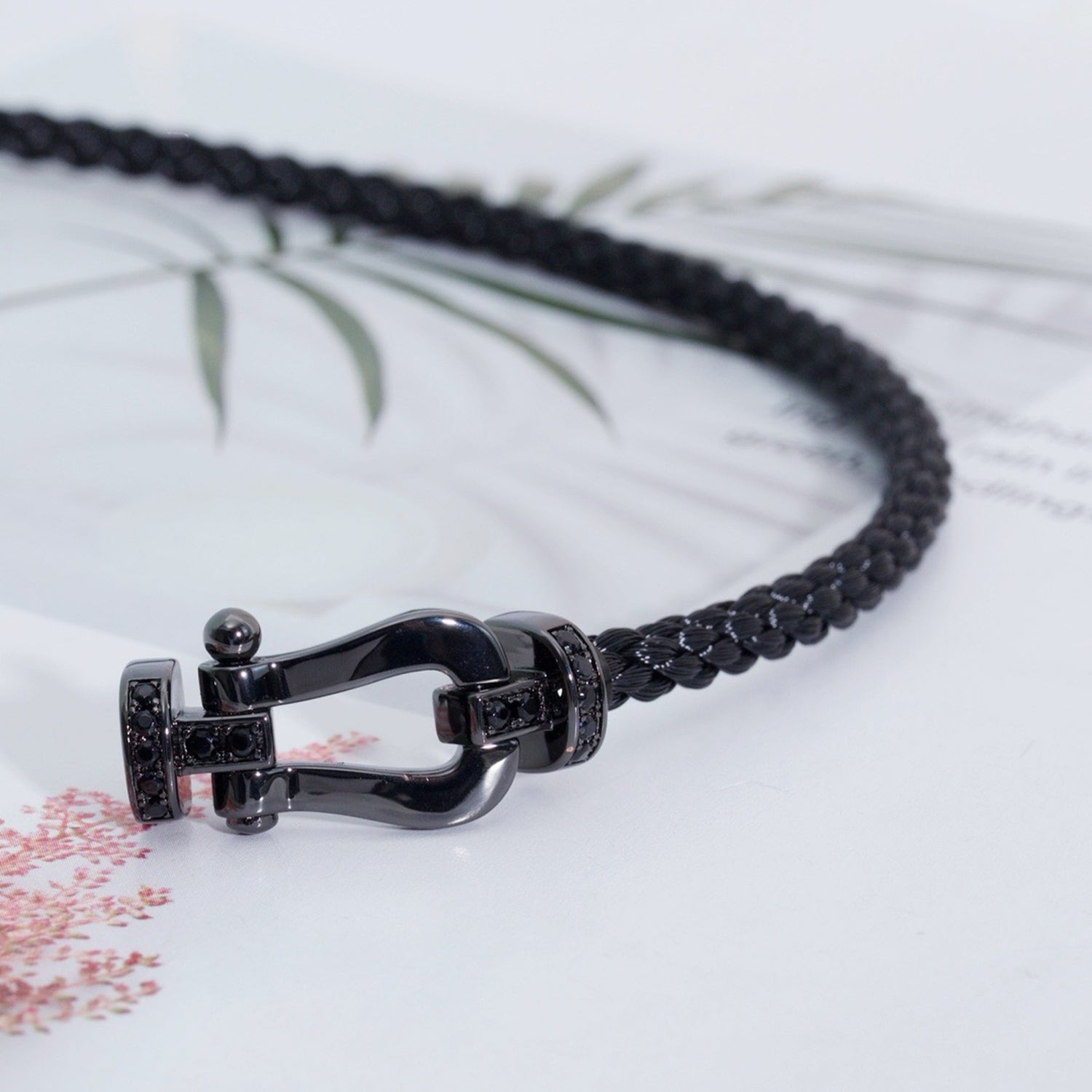[Aurelle Style]FORCE LARGE SERIES HORSESHOE BLACK SAMURAI BRACELET
