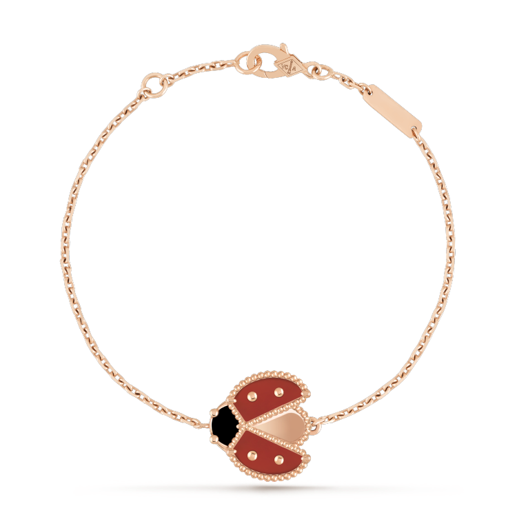 [Aurelle Style]LUCKY SPRING 1 MOTIF PINK GOLD BRACELET