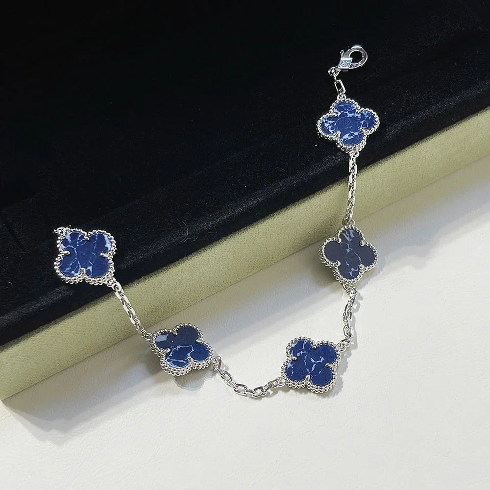 [Aurelle Style]CLOVER 5 MOTIF PIETERSITE BRACELET COLLECTION