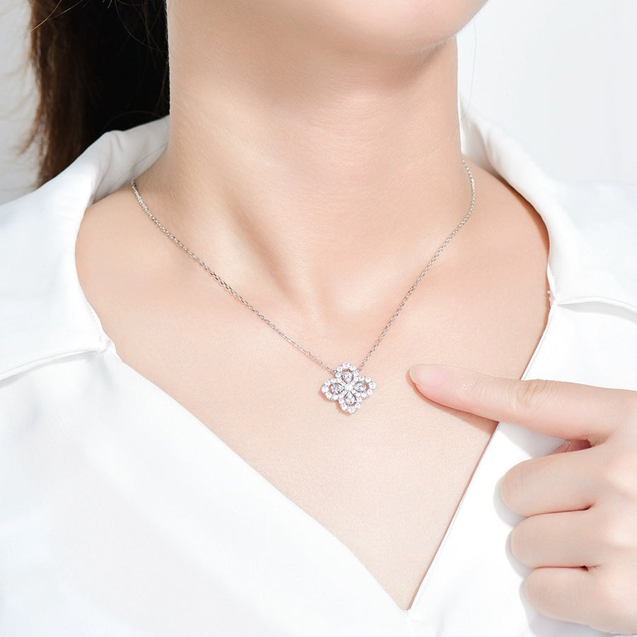 [Aurelle Style]LOOP NECKLACE FULL MOTIF DIAMOND 16MM MULTIPLE COLORS