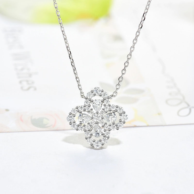 [Aurelle Style]LOOP NECKLACE FULL MOTIF DIAMOND 16MM MULTIPLE COLORS