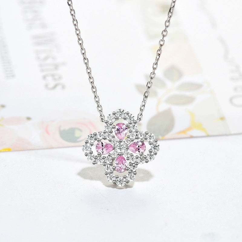[Aurelle Style]LOOP NECKLACE FULL MOTIF DIAMOND 16MM MULTIPLE COLORS