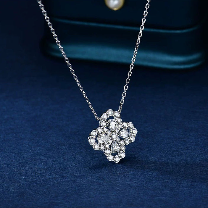 [Aurelle Style]LOOP NECKLACE FULL MOTIF DIAMOND 16MM MULTIPLE COLORS