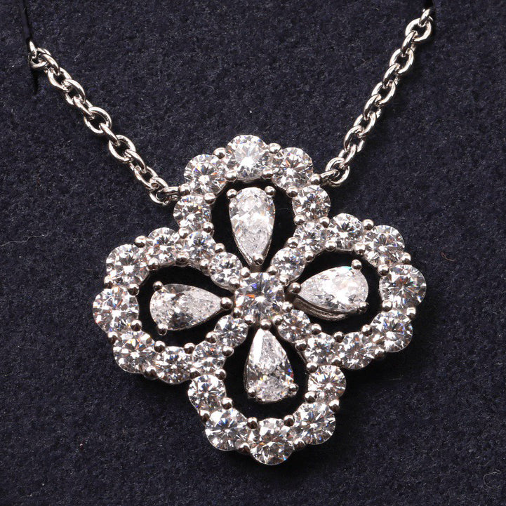 [Aurelle Style]LOOP NECKLACE FULL MOTIF DIAMOND 16MM MULTIPLE COLORS