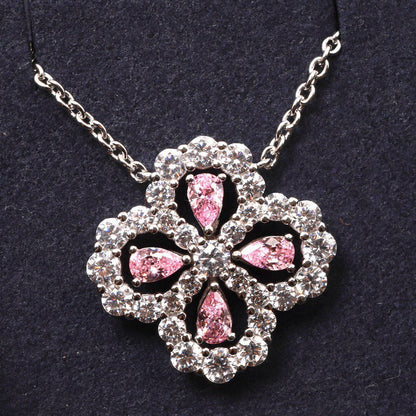 [Aurelle Style]LOOP NECKLACE FULL MOTIF DIAMOND 16MM MULTIPLE COLORS