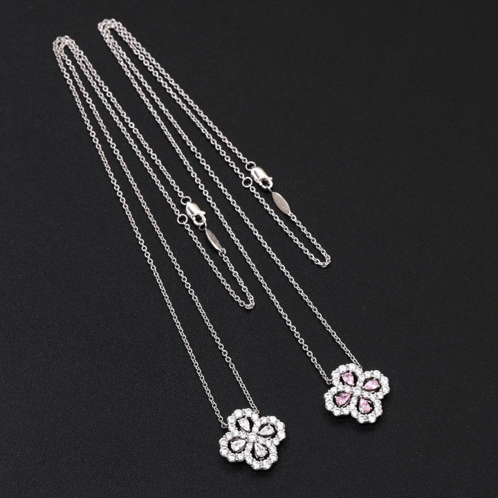 [Aurelle Style]LOOP NECKLACE FULL MOTIF DIAMOND 16MM MULTIPLE COLORS