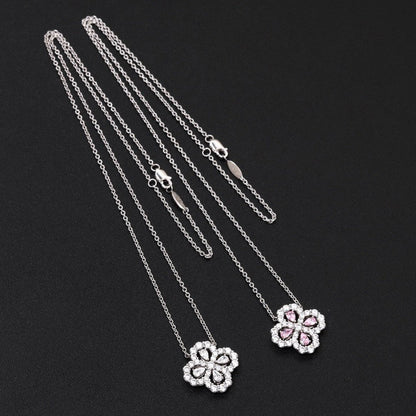 [Aurelle Style]LOOP NECKLACE FULL MOTIF DIAMOND 16MM MULTIPLE COLORS