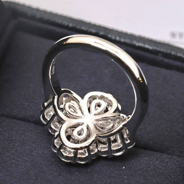 [Aurelle Style]LOOP RING FULL MOTIF DIAMOND 16MM SILVE