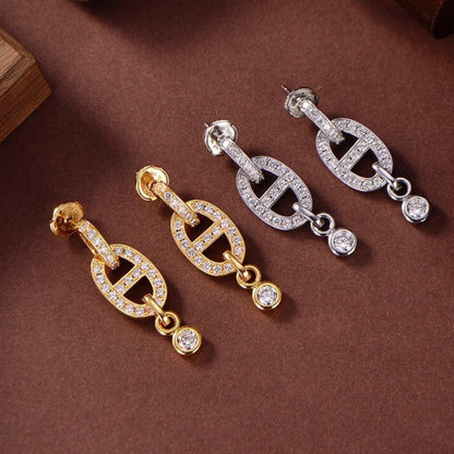 [Aurelle Style]HM CHAINE DIAMOND EARRINGS