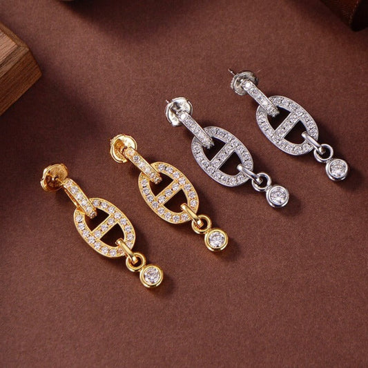 [Aurelle Style]HM CHAINE DIAMOND EARRINGS