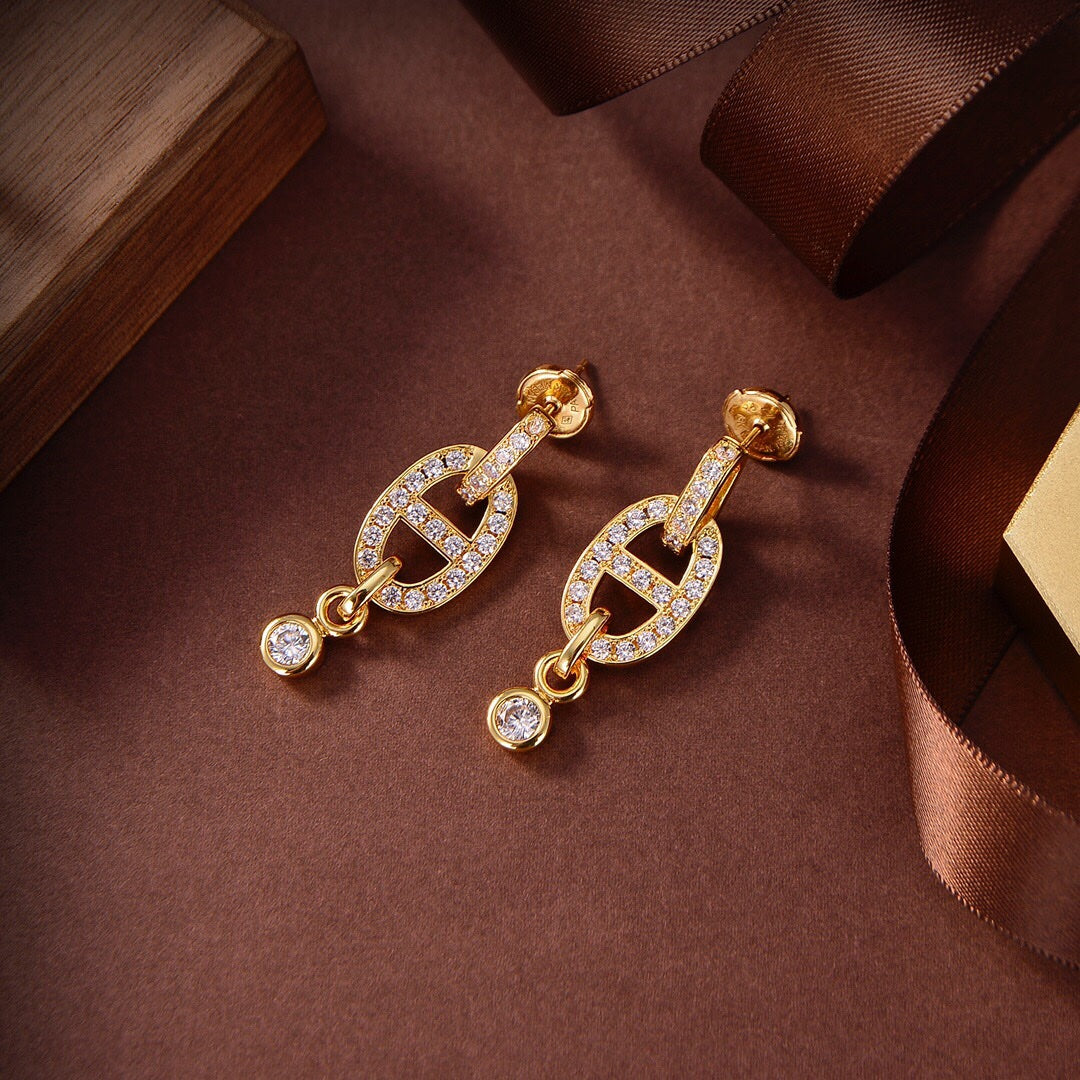 [Aurelle Style]HM CHAINE DIAMOND EARRINGS