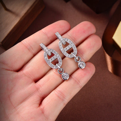 [Aurelle Style]HM CHAINE DIAMOND EARRINGS