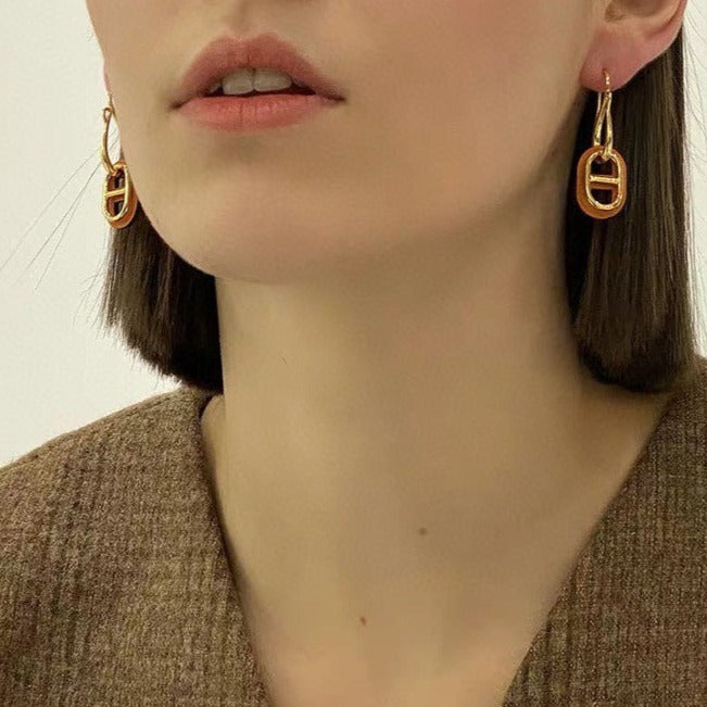 [Aurelle Style]HM O'MAILLON GOLD EARRINGS