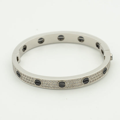 [Aurelle Style]LOVE BRACELET 6.1MM DIAMOND-PAVED CERAMIC